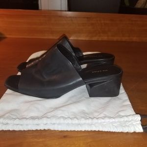 VIA SPIGA Women's Porter Mule Black Leather